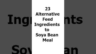 Alternative to Soya Bean Meal feedingredient alternative Soyameal soybean meal feedformulation [upl. by Housum416]