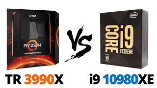 Threadripper 3990X vs i9 10980XE  i9 10980XE vs Threadripper 3990X  BENCHMARKS [upl. by Annaiek]