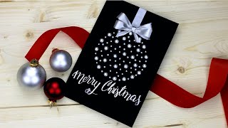 Fancy DIY Christmas card Super Easy and Pretty Tutorial 😍 [upl. by Raddy]