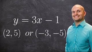 How to determine if a point lies on a line or not using the point and the equation [upl. by Enimsaj]