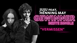 „Vermissen“ von Juju feat Henning May ist die „Beste Singlequot  1LIVE Krone 2019 [upl. by Sacken411]