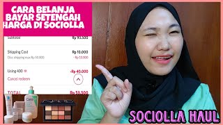 CARA BELANJA CUMA BAYAR SETENGAH HARGA DI SOCIOLLA [upl. by Anhavas]