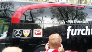 FanSpalier vor dem VFB Stuttgart Spiel gegen SC Freiburg [upl. by Agarhs]