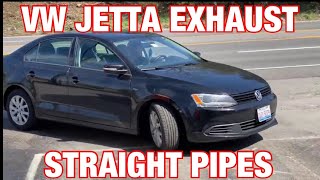 2014 VW Jetta EXHAUST w STRAIGHT PIPES [upl. by Retsila]