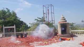 Chinese new year firecrackers in southern Thailand [upl. by Niple]