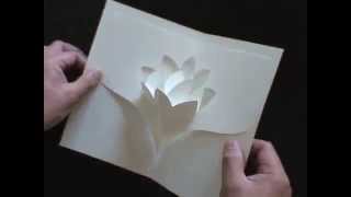 WATER LILYKirigami Popup Card a Scrapbook Favorite [upl. by Yllitnahc]