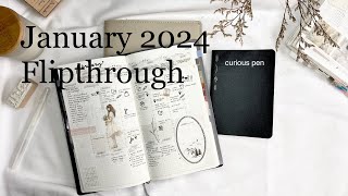 Stalogy Notebook  Nolty planner  Jan Flipthrough Curious Pen [upl. by Yelsiap]