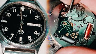 Sonata Day amp Date 7000 movement watch service watch growntimeser watchservice watchrestoration [upl. by Nerrol373]