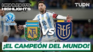 ¡Con GOLAZO de Messi  HIGHLIGHTS  Argentina vs Ecuador  CONMEBOLEliminatoria 2023  TUDN [upl. by Amapuna]