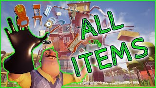 ALL ITEMS in Hello Neighbor Alpha 4 [upl. by Vick]