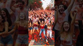 Tomato festival shortsfeed shortvideo shortsviral [upl. by Atem]