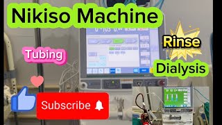 NIKISO  How to set up a Rinse and Tubing in NIKISO Machine nikkisohemodialysis machine tubing [upl. by Zoes]