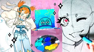 TikTok ART Hacks and Challenges you must try 💓 Plus Drawing Tutorials [upl. by Elenaj]