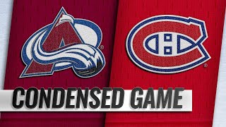 011219 Condensed Game Avalanche  Canadiens [upl. by Maurreen]