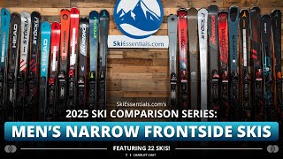 2025 Mens 65 to 75 mm Narrow Frontside Ski Comparison with SkiEssentialscom [upl. by Anawaj]