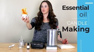 How to Make Essential Oil Candles  Aromatherapy Essential Oil Candle Making DIY [upl. by Ahsiri]