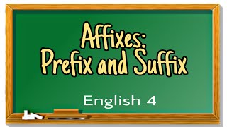 Affixes  Prefix  Suffix  Grade 4  virtual MELC [upl. by Lyrahs]