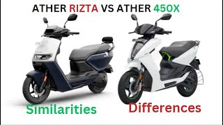 Ather Rizta vs 450X — Differences and similarities  Auto EV World [upl. by Firman241]