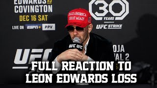 COLBY COVINGTON FULL REACTION TO LEON EDWARDS LOSS UFC 296 [upl. by Nairret484]