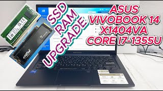 ASUS Vivobook 14 X1404VA I71355U RAM SSD Upgrade  X1404VAEB214W  ASUS Vivobook 14 X1404VA [upl. by Zaslow]