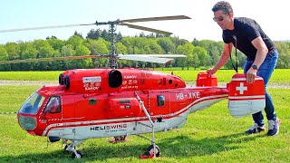 XXXL KAMOV KA32 HELI SWISS DOUBLE ROTOR RC SCALE HELICOPTER MODEL FLIGHT DEMONSTRATION [upl. by Osithe]