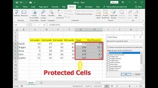 How to Password Protect Particular Excel Cells Excel 20032016 [upl. by Antonina]