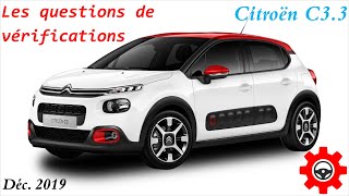 Questions de vérifications  Citroën C3  Lets Go Autoécole [upl. by Albers]