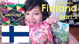 Emmy Eats Finland Part 2  more Finnish sweets [upl. by Zwick]