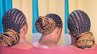 Feedin Cornrows on 4c Hair [upl. by Naitsabes]