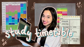 How to make a REVISION TIMETABLE for exams and stick to it  simple effective [upl. by Earahc]