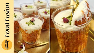 Gajar Halwa Shots 🥕👉Ramadan Special Recipe By Food Fusion [upl. by Idona]