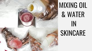 HOW TO MIX OIL amp WATER IN SKINCARE I USING SOLUBILIZERS amp EMULSIFIERS [upl. by Guild62]