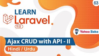 Laravel Ajax CRUD with API II Tutorial in Hindi  Urdu [upl. by Yessej]