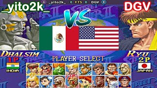 Super Street Fighter II X Grand Master Challenge  yito2k vs DGV FT5 [upl. by Berkman542]