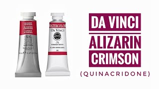 Alizarin Crimson Watercolor Comparison  Winsor amp Newton PR83 Vs Da Vinci PV19 [upl. by Votaw659]