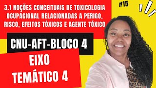 31Noções conc de toxicologia ocupacional rel a perigo risco efeitos tóxicos e agente tóxicoCNU [upl. by Idnyc]