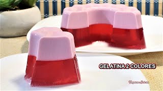 GELATINA DE 2 COLORES MÁGICA Deliciosa Muy Fácil y Rápida de Hacer [upl. by Atihana]