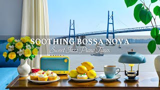 Positive Bossa Nova Seaside Vibes 🌊 Elegant Jazz Music amp Calming Wave Sounds for Work Study [upl. by Speroni948]