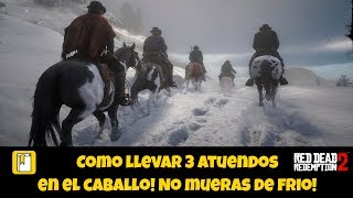 Como llevar 3 atuendos en el caballo No mueras de frio RDR2 [upl. by Suivatram]