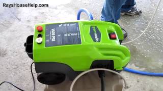 Greenworks 1500 PSI GPM Electric Pressure Washer Demo [upl. by Demeter]