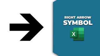 How to insert right arrow symbol in excel [upl. by Rogerson]