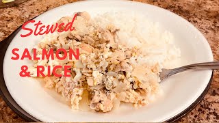 HOW TO COOK Canned Salmon amp RiceDelicious amp Quick salmonrice [upl. by Annavoj]