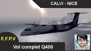 P3D  Vol complet LFKCLFMN Majestic Q400 [upl. by Eltsyrhc439]