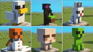 Minecraft Tutorial  Mini Mob Figures Mini Statues [upl. by Ivah]