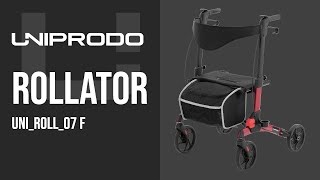 Rollator Uniprodo UNIROLL07 F  Productpresentatie 10250607 [upl. by Crudden257]