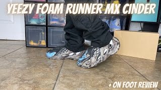 Adidas Yeezy Foam Runner MX Cinder Review  On Foot Review amp Sizing Tips [upl. by Albur]