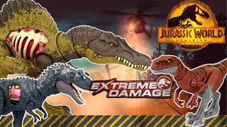 Spinosaurus Atrociraptor Tiger y Más Figuras Extreme Damage JURASSIC WORLD DOMINION [upl. by Nichani]