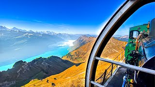 Riding a train high up in the Swiss Alps 🇨🇭 Brienzer Rothorn ⛰️ [upl. by Ardnaxela]