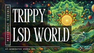 4K UHD Trippy AI Visuals  Psychedelic Meditation Music for Acid Trips [upl. by Anilec]