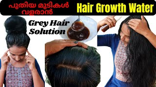 Best hair growth water for faster hair growth❤Best grey hair solution at home❤Get black hair [upl. by Notffilc]